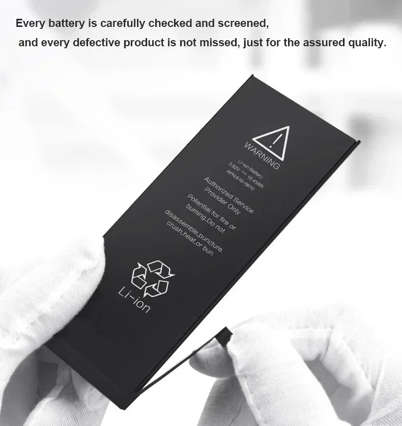 Аккумулятор большой емкости для iPhone SE 2 4 5S 6 6S 6P 6SP 7 7P 8 Plus X Xr Xs Max 10 11 12 13 Pro Mini Batteries