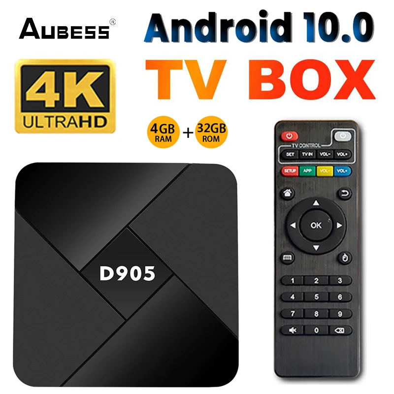 

ТВ-приставка AUBESS, Android 10,0, 2,4G, 4 + 32 ГБ, 4K, 2022 дюйма, WIFI