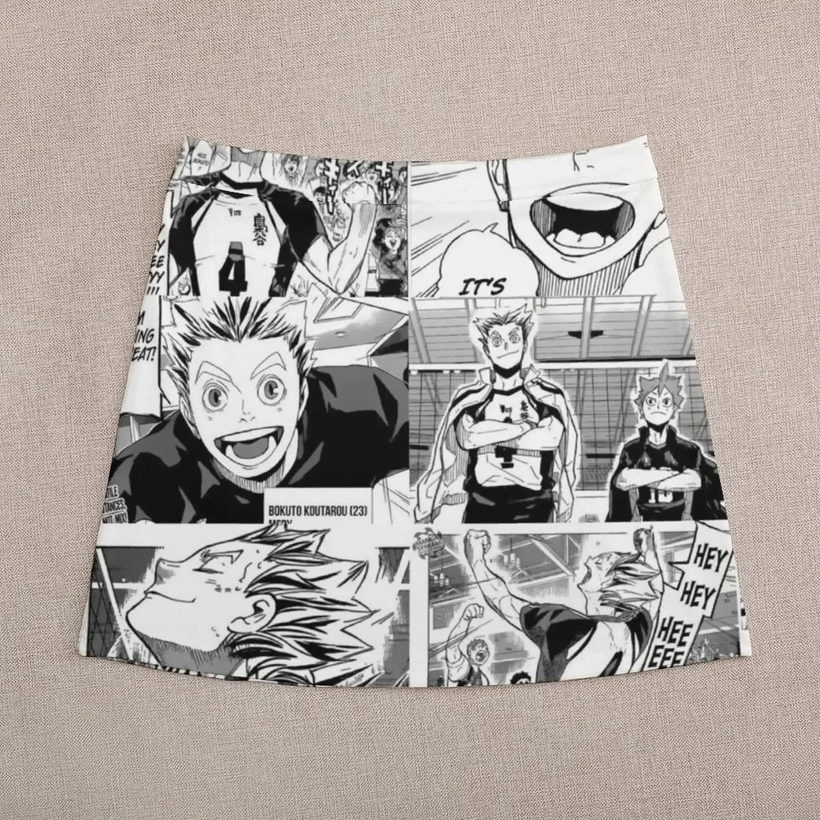 Мини-юбка Bokuto Collage женское платье женская одежда лето 2024 новинки