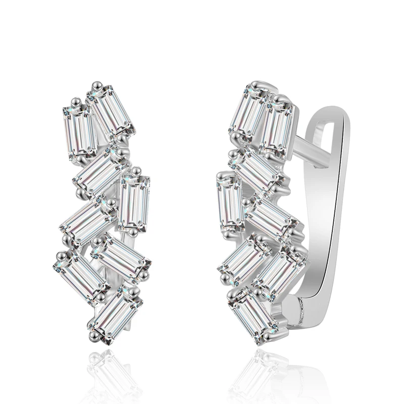 

2022 New Popularity Simple Zircon Stud Earrings for Womens Personality Design Wild Earring Wedding Party Jewelry Valentine Gifts
