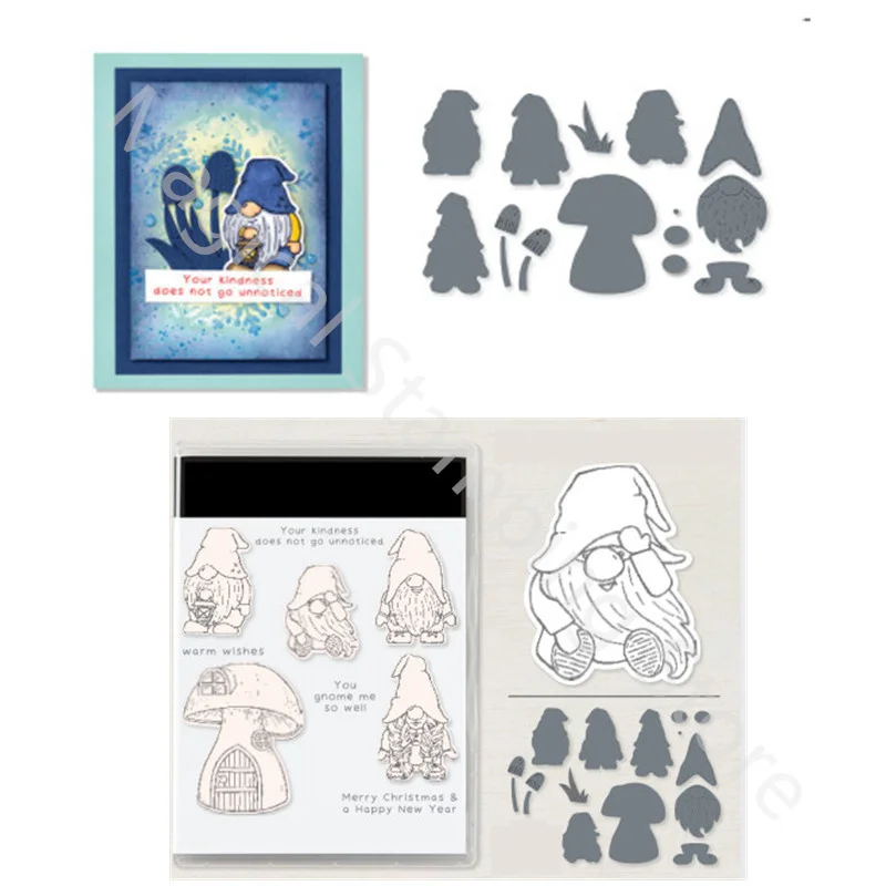 

Новые рождественские Цветочные металлические Вырубные штампы и прозрачные штампы, декоративный альбом для скрапбукинга, тиснение, ремесла