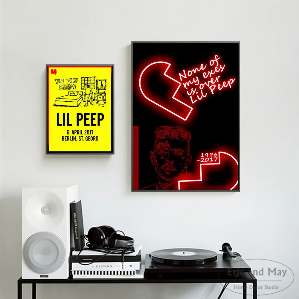 

Lil Peep, мультяшный дизайн, минималистичный холст, художественная картина, Современная Настенная картина, домашний декор, спальня, Декоративн...