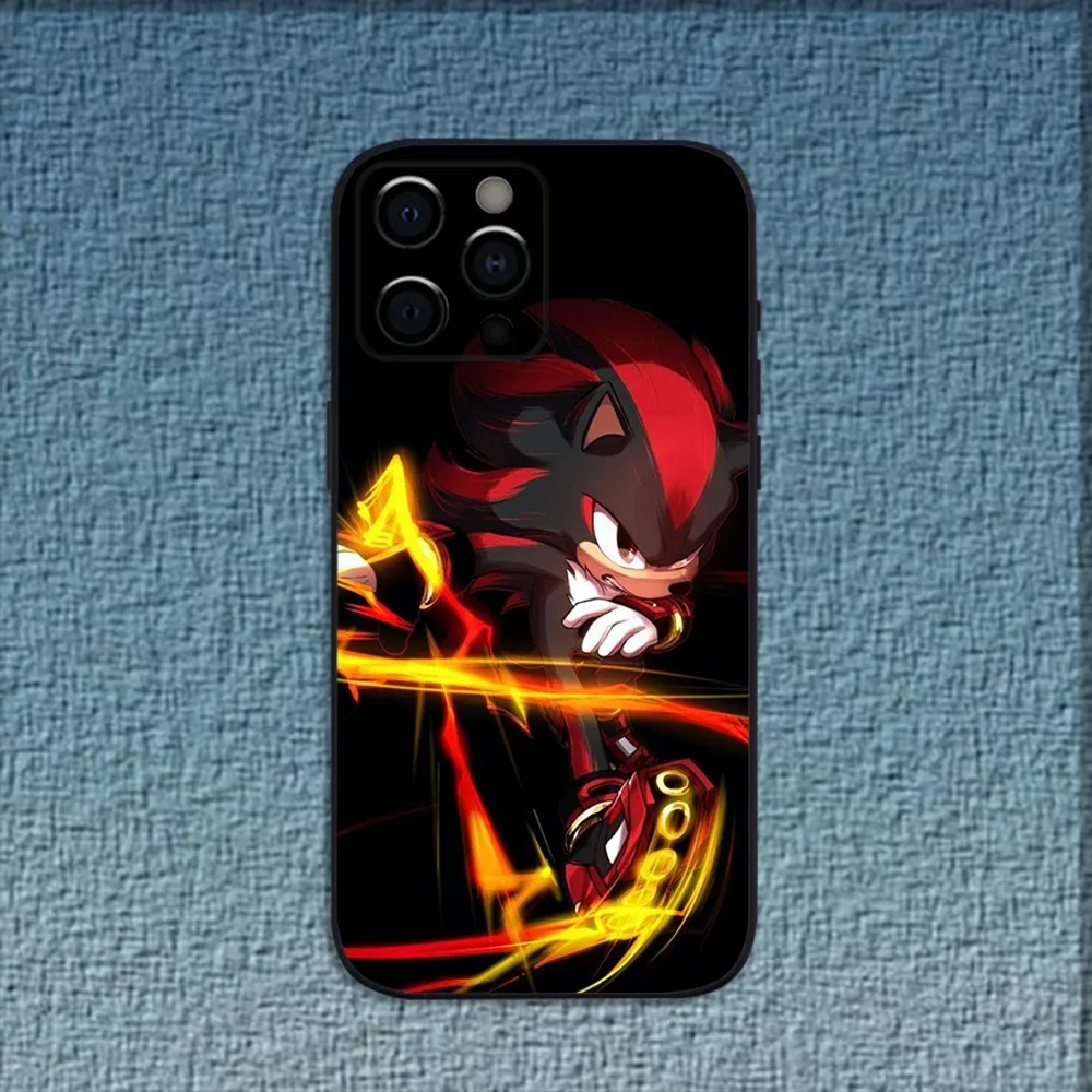 S-Sonic H-Hedgehog чехол для телефона iPhone 16 15 14 13 12 11 Pro X XS Max XR Plus Mini мягкий черный Чехол