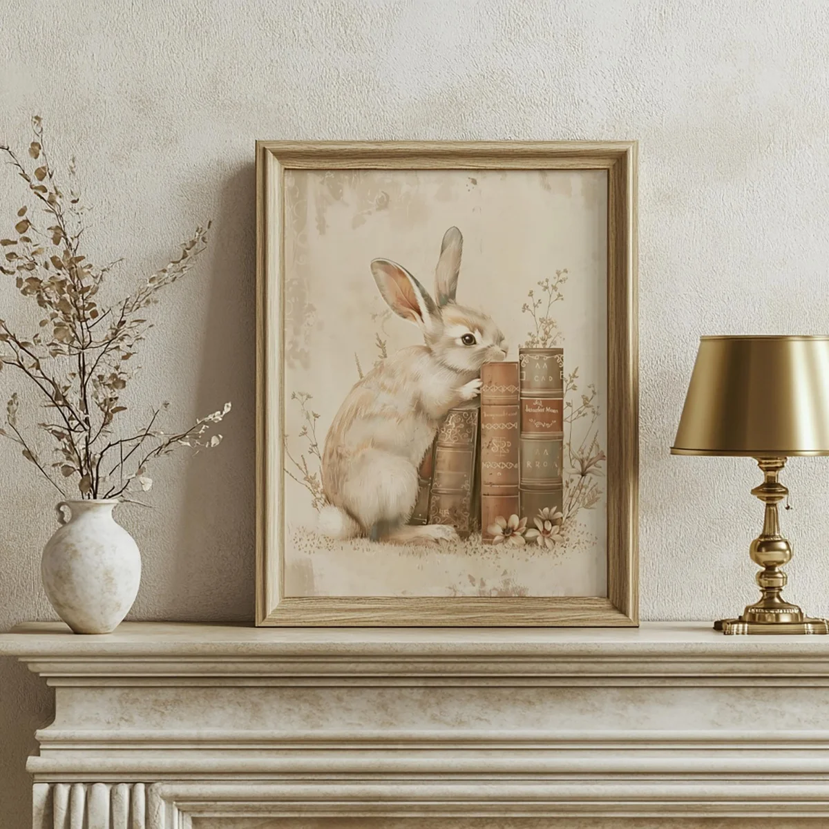 

Картина на холсте "Милый кролик и цветы"