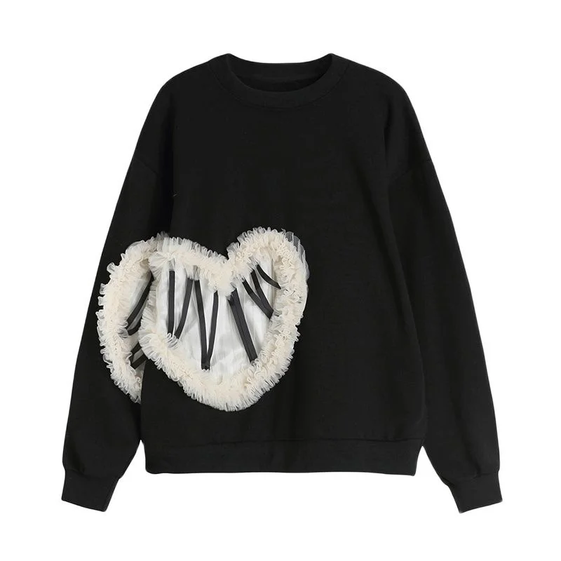 

Женский кружевной джемпер с длинными рукавами, Свободный Повседневный джемпер с круглым вырезом и цветочным принтом, Осень-зима