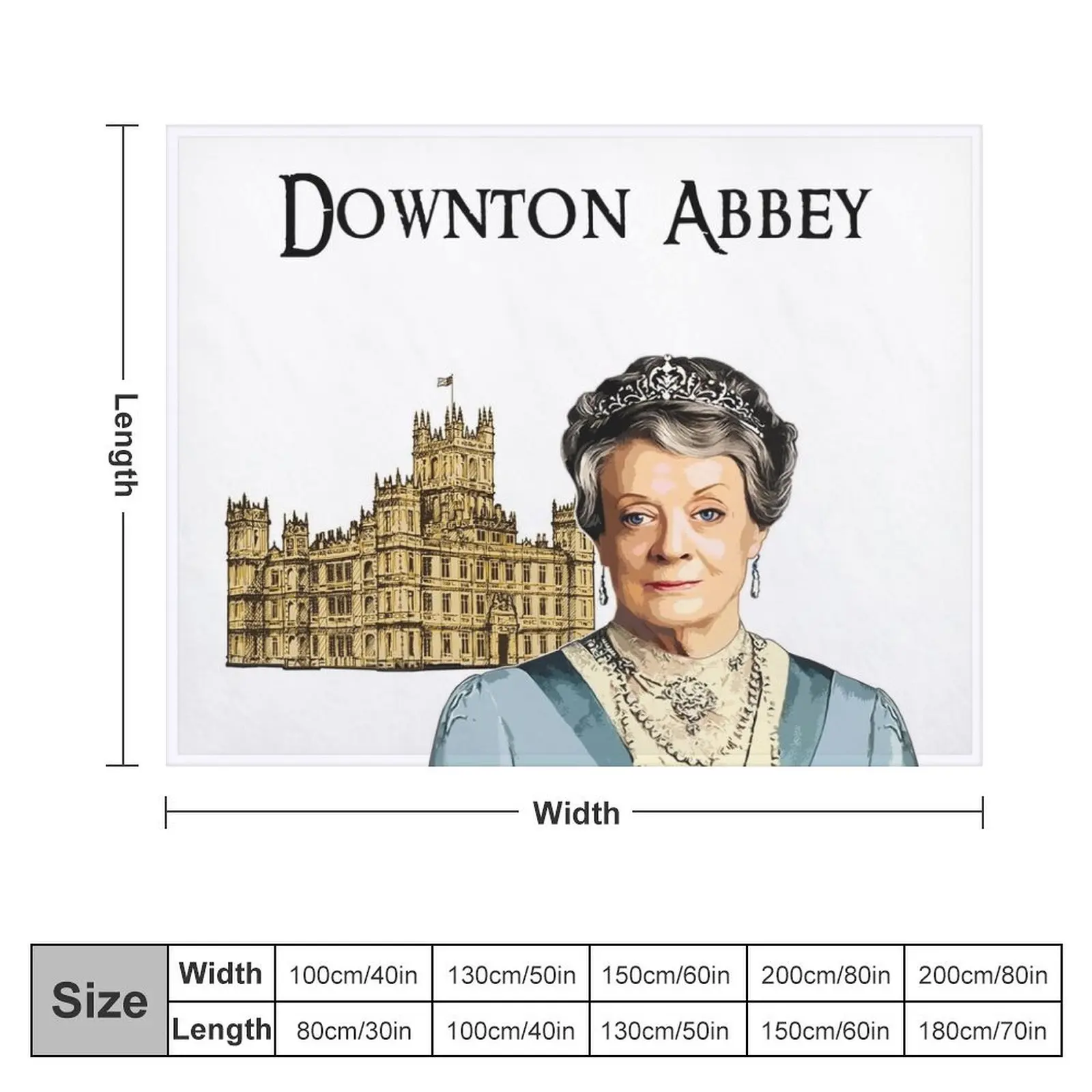 Одеяло фиолетовое в стиле аниме Downton Abbey Lady Crawley Рождественское украшение летнее