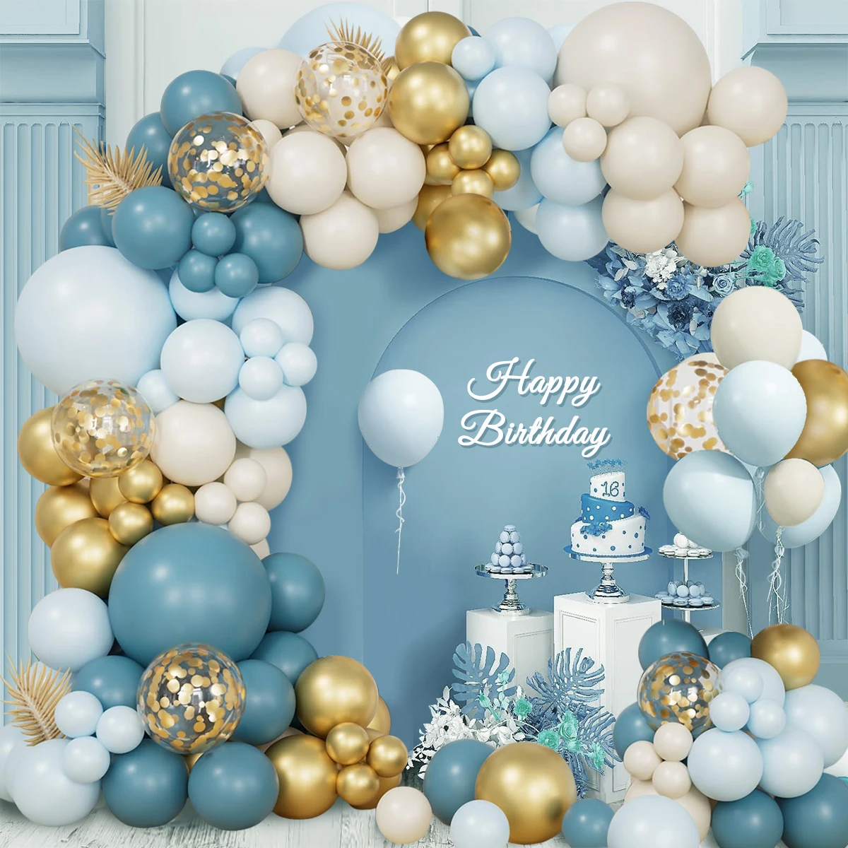 Розовые воздушные шары украшение для дня рождения песок белый синий латексный