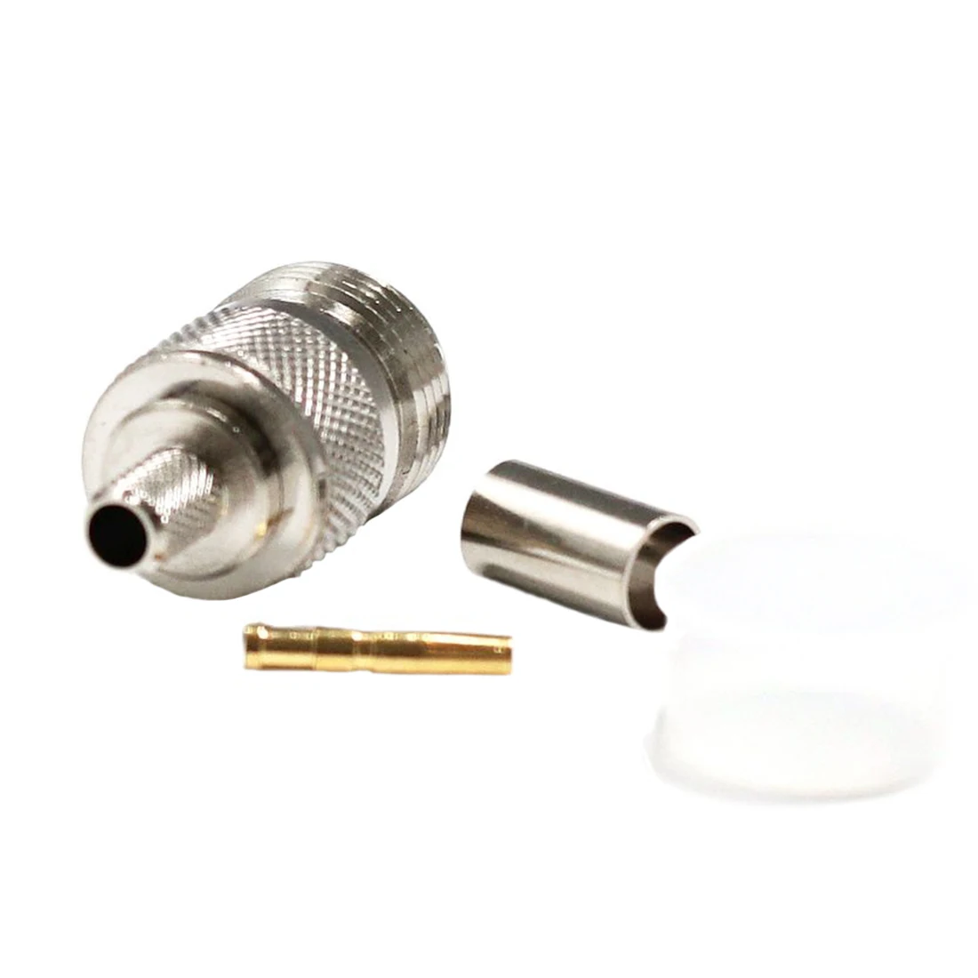 

1pc N Type Female Jack RF Coax Connector Crimp For RG58 RG142 Coaxial Cable Straight 50 Ohm Wholesale