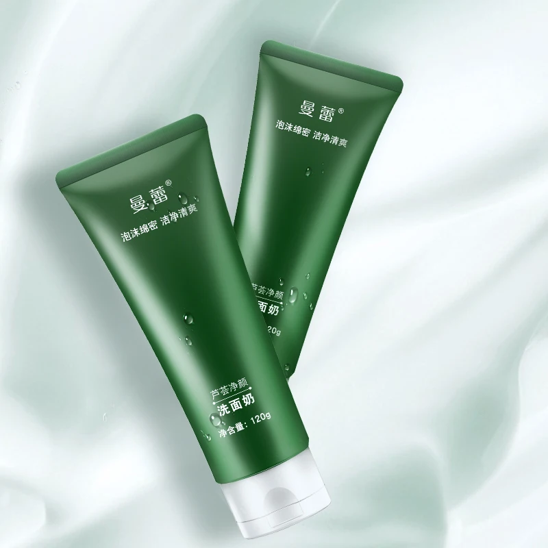 

120g ALOE BARBADENSIS Facial Cleanser Skin Cleansing Moisturizing Anti Acne Blackhead Remove Skincare Face Wash Foam Face Cleans