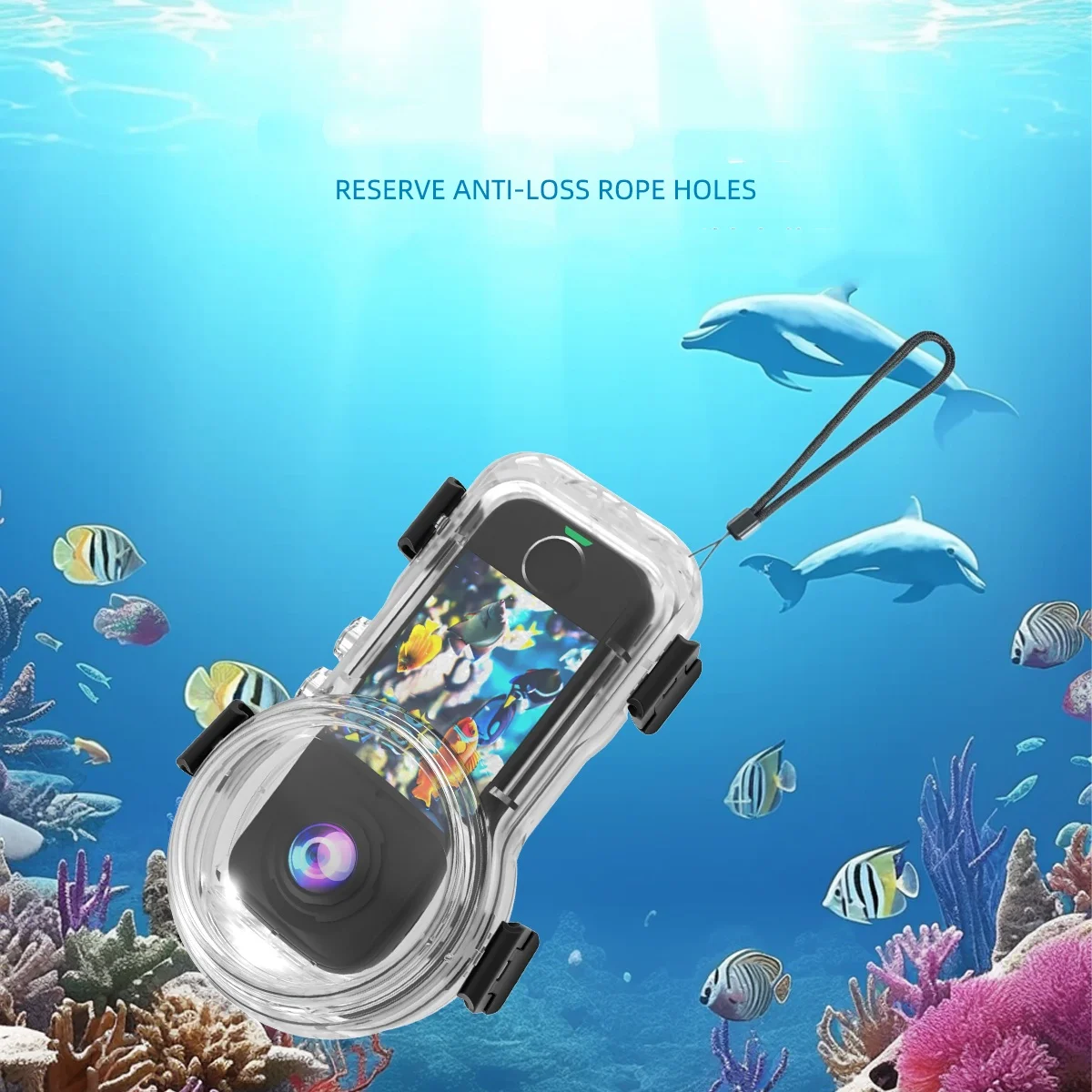 Невидимый чехол для дайвинга для Insta360 X4 Air, подводный водонепроницаемый корпус для дайвинга 50 м, защитный чехол для аксессуаров для камеры (art.: 3920d2f8dc4c8) - 3920d2f8dc4c8