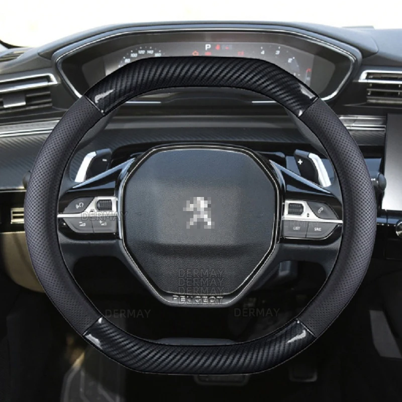 

Для Peugeot 3008 4008 Φ натуральная кожа + углеродное волокно автомобильные аксессуары интерьер Coche