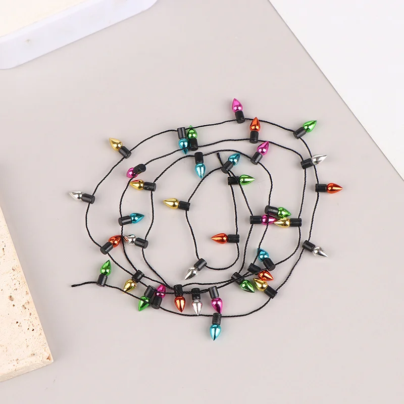 

1 м 1:12 1 гирлянда поддельных огней, рождественское хорошее украшение, миниатюрный кукольный домик, аксессуары для мебели, гирлянда