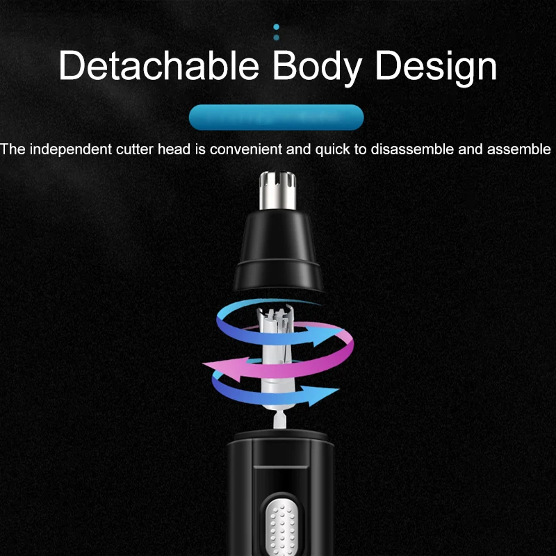 Электрический триммер для волос в носу на батарейках мужской удаления артефакт