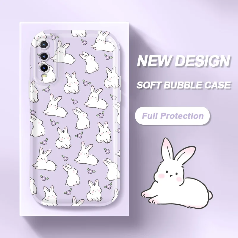 

Case for vivo Y12S 12A Y20 Y20 i S G Y11S A Y30 iQOO U1X Y19 Y5S Z5i U3 U20 Y17 Y3 Y12 Y15 U10 U3X Y3S Flower Rabbit Phone Cover