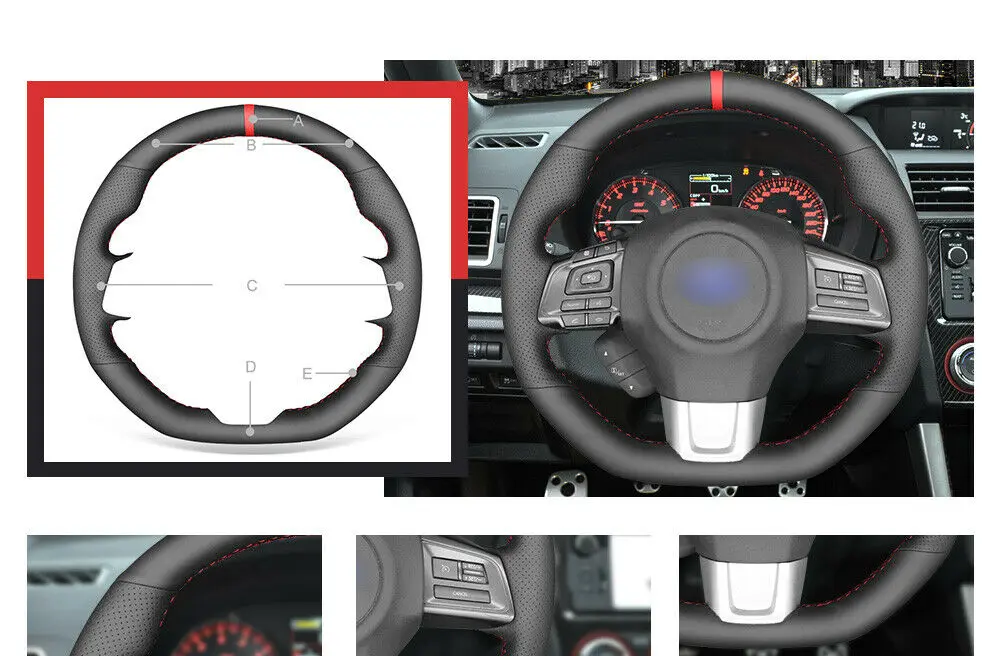 Аксессуары ручной работы из мягкой черной кожи для Subaru WRX STI Levorg аксессуары
