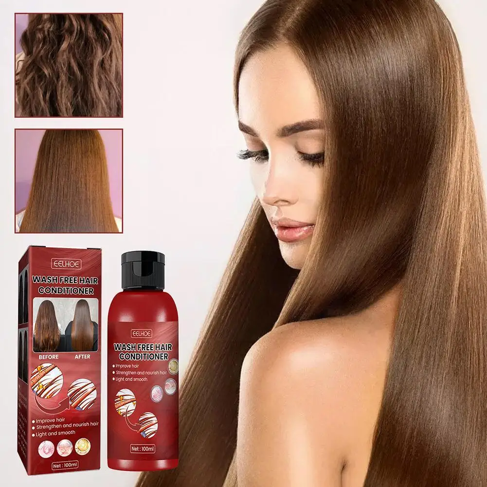 

100ml Instant Effect Hair Care Lotion Frizz Control Damaged Repair Hair Curling Dry Conditioner Enhancer Styling Deep Moist P4D2