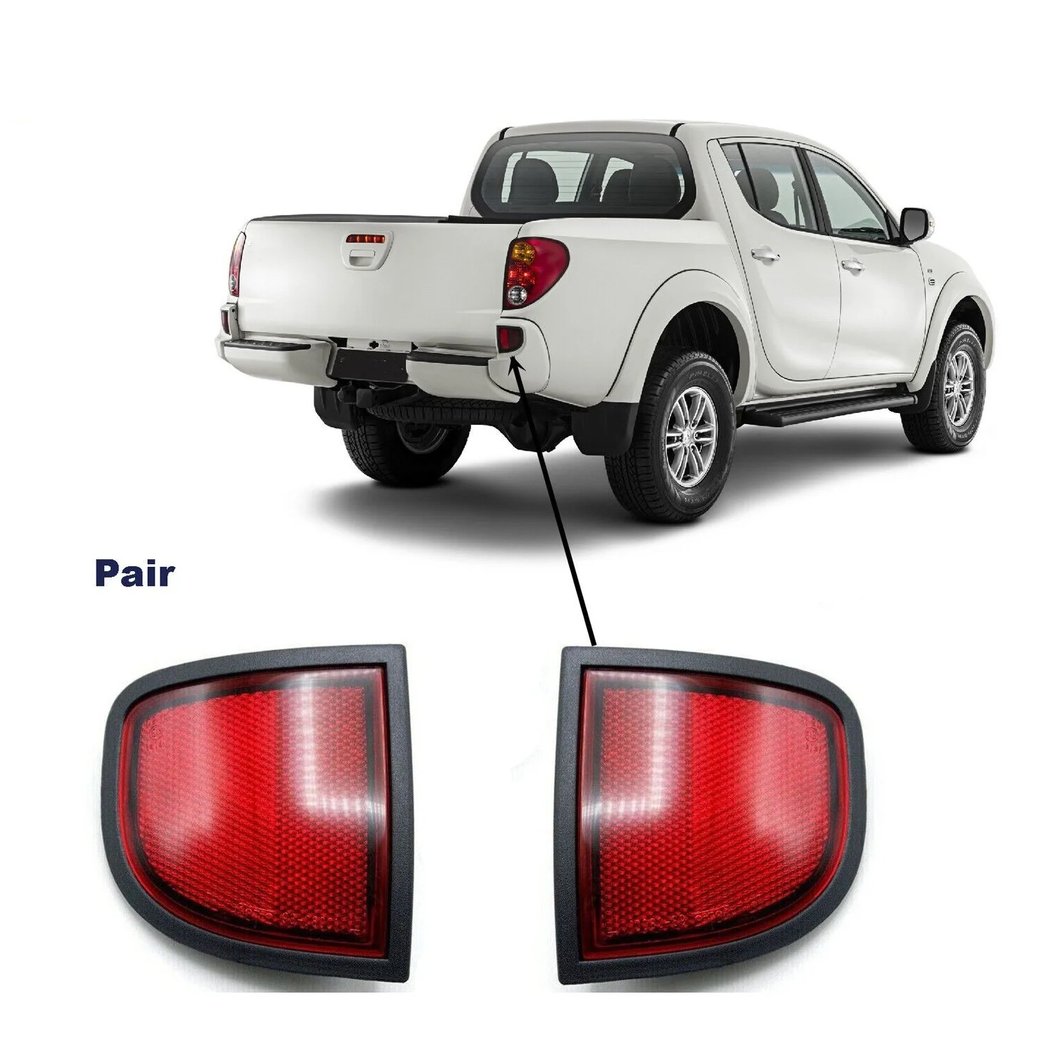 Отражатель заднего бампера для Mitsubishi L200 2005-2015 8355A015 8355A016