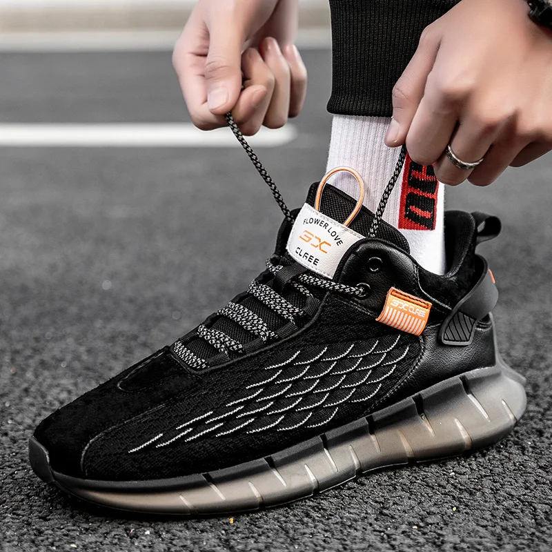 Мужские кроссовки для бега дышащие Нескользящие амортизирующие Уличная