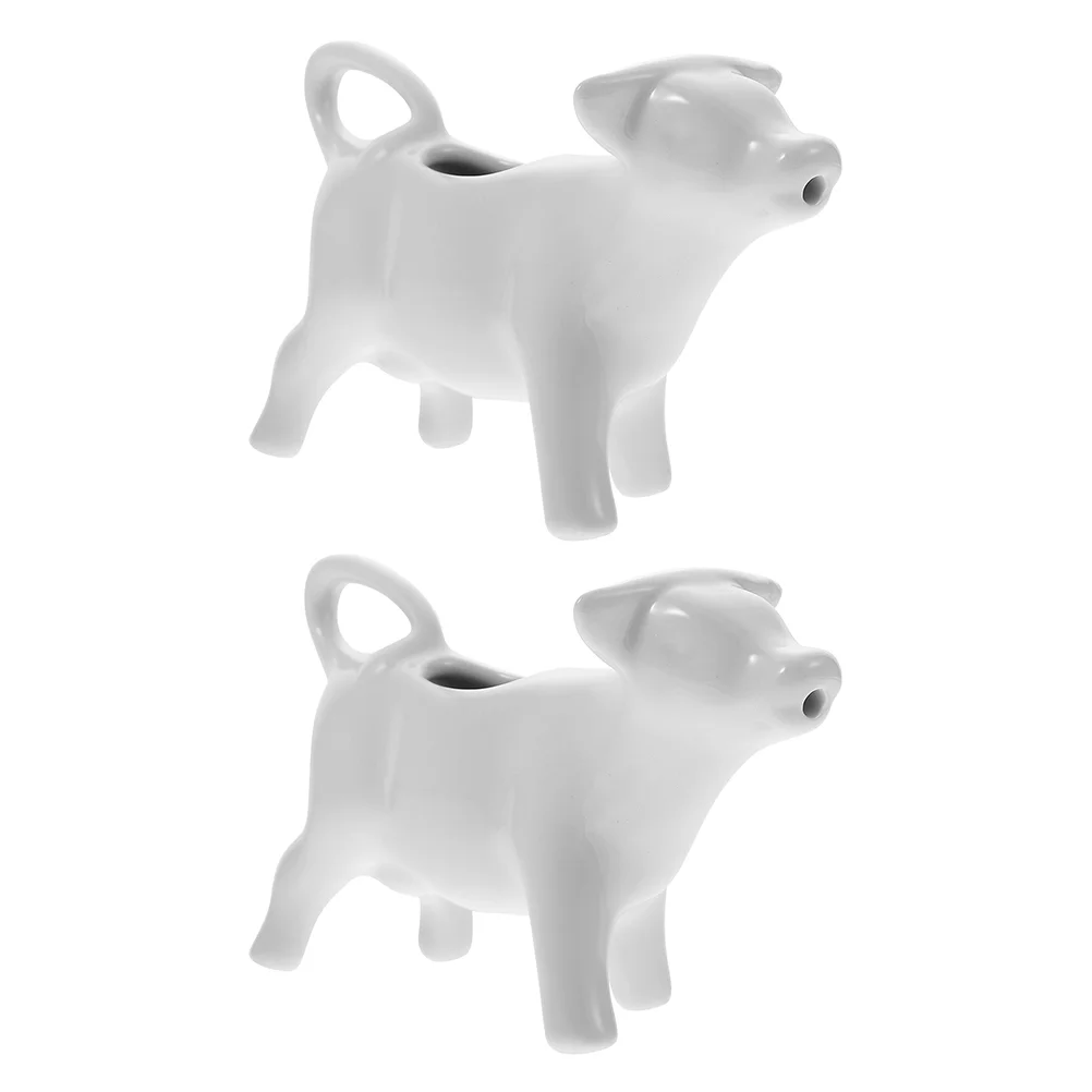 

2 Pcs Italian Espresso Cups Animal Glass Coffee Mug Lid Cow Creamer Espresso Wdt Sauce Dip Bowls Small Milk Jug Ceramic Milk Jug