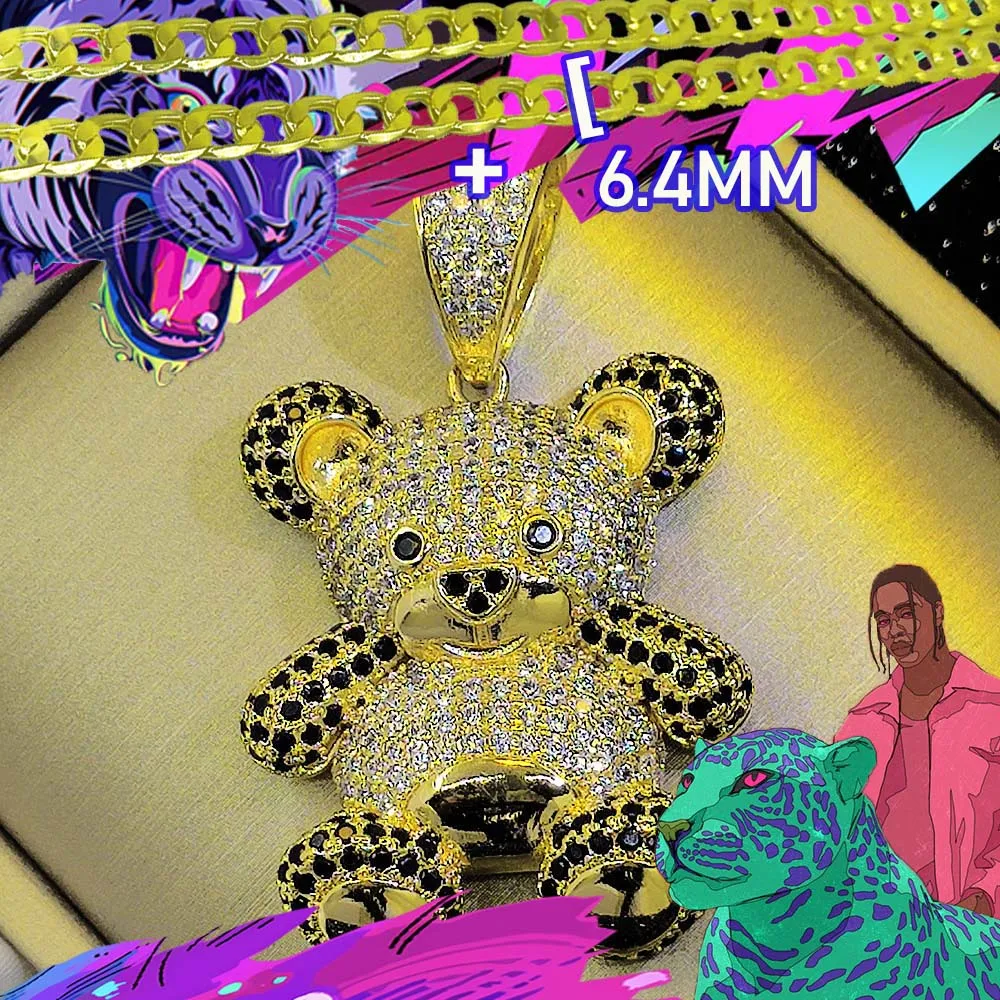 Популярное декоративное ожерелье Tiktok в стиле хип-хоп рэп кулон с бриллиантовым