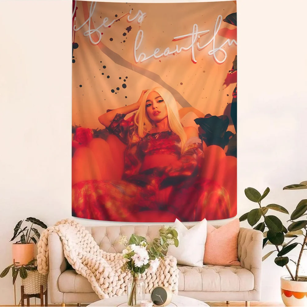 Большой настенный гобелен с принтом Singer A-Ava Max дешевый в стиле хиппи богемный