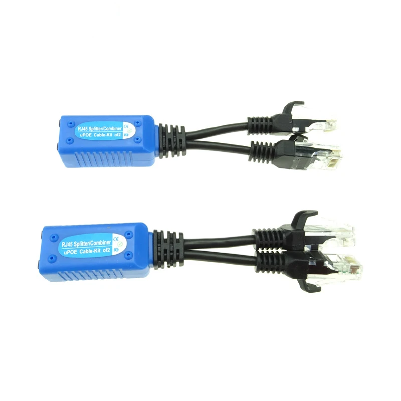 Кабель ESCAM RJ45 Сплиттер-Сумматор uPOE 1 пара, для двух камер POE используется один сетчатый кабель адаптер POE разъемы Пассивный кабель питания