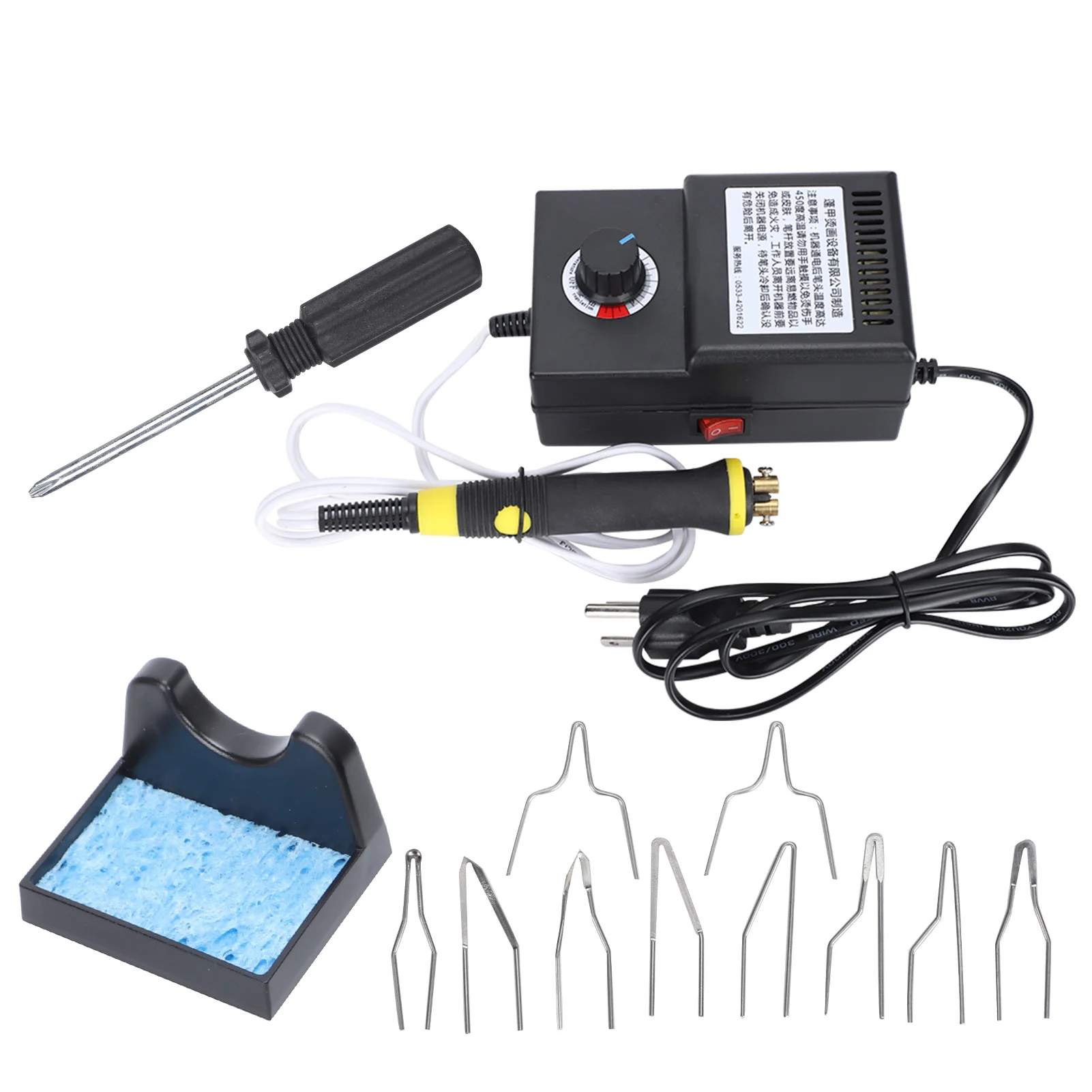 

Woodburner Machine Adjustable Temperature Professional Burning Pyrography Set Art SuppliesUK Plug 220V