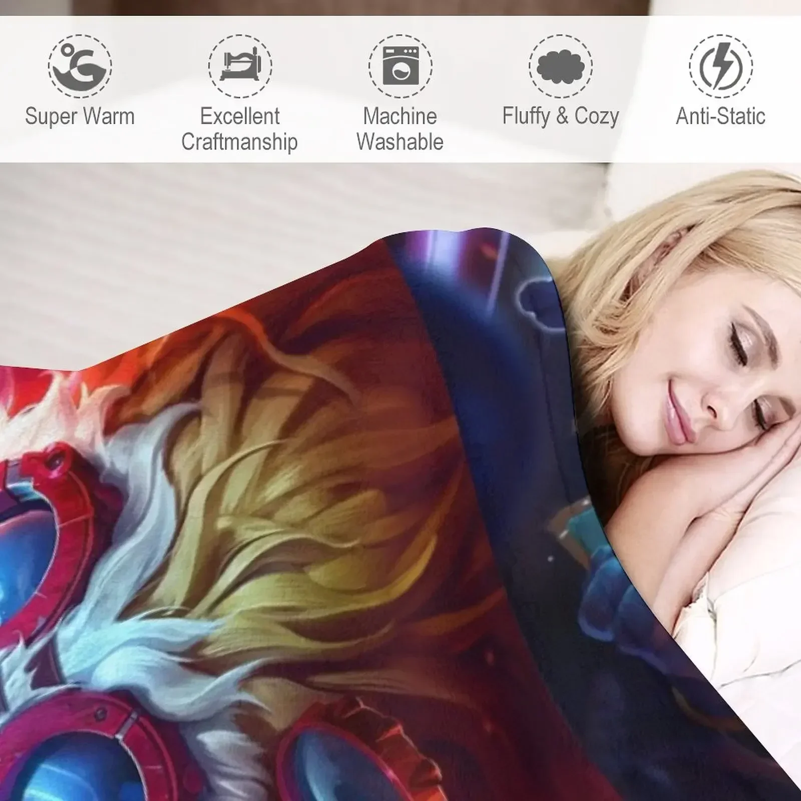 Красочное одеяло Heimerdinger идеи подарков на День святого Валентина одеяла для среды