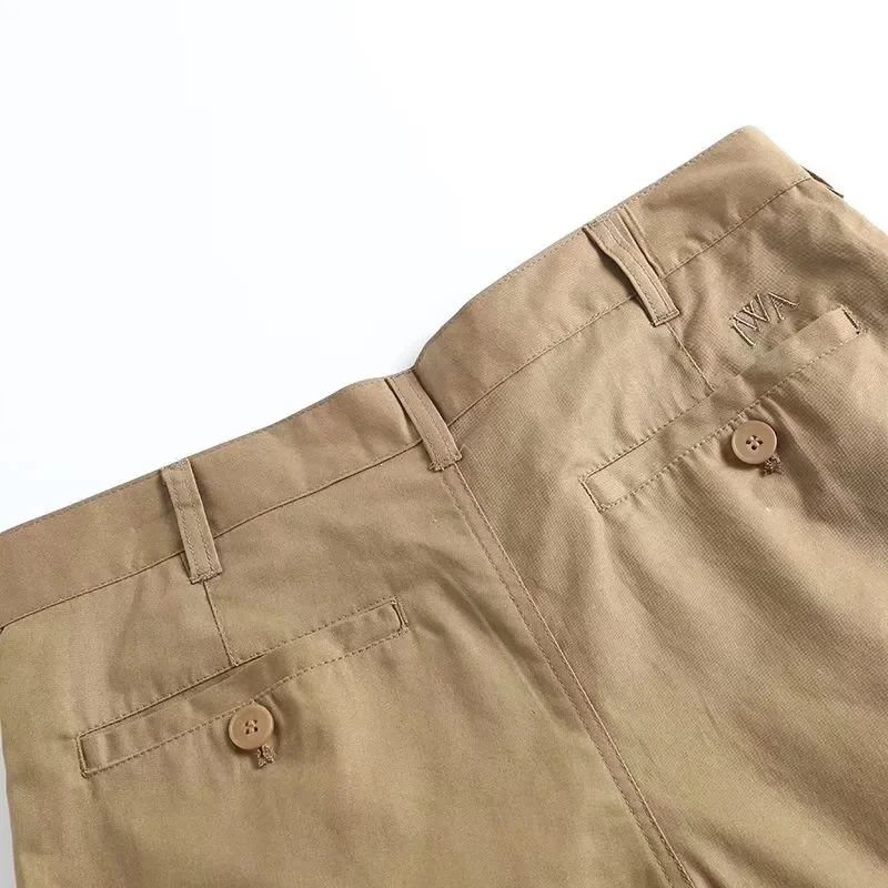 Elmsk England Style High Street Vintage Cargo Shorts Man Fashion Loose Cotton Harem Bermuda Man
