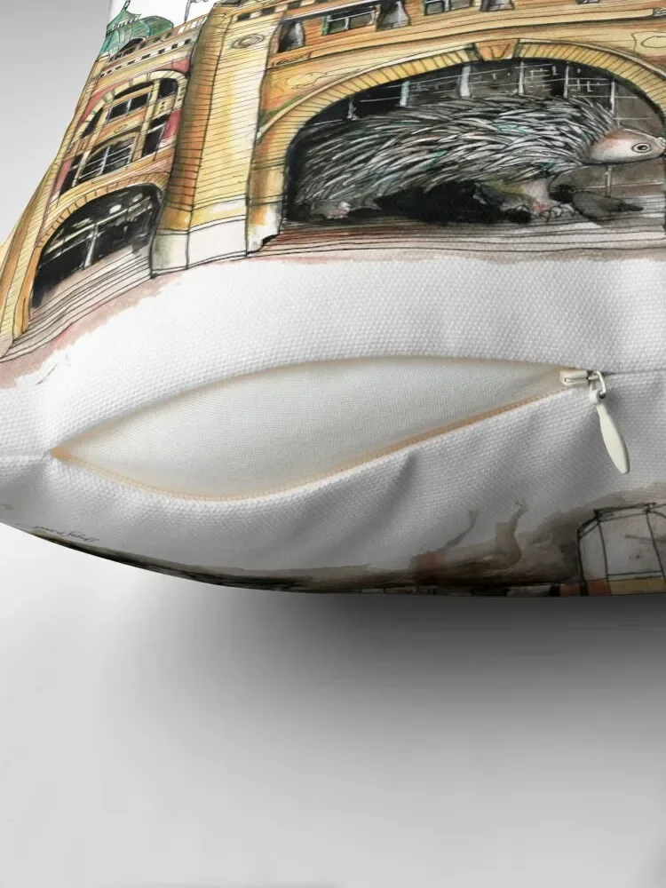 Декоративная подушка для гостиной Flinders street station Мельбурн