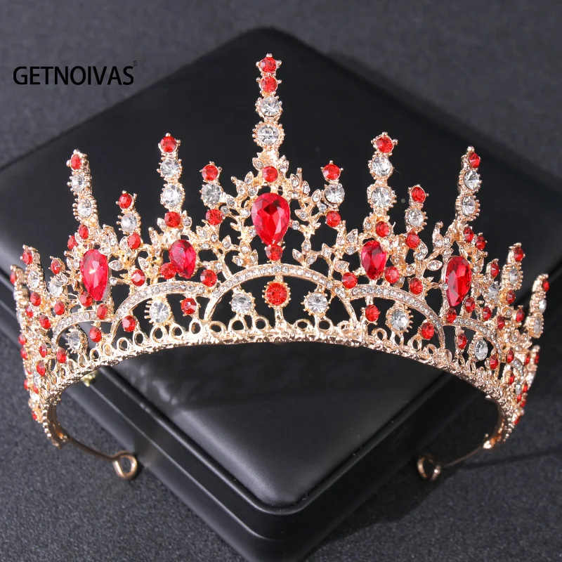 

Baroque Luxury Bridal Tiaras Crystal Crown Big Rhinestone Pageant Diadem Bride Hairbands Wedding Hair Accessories Gift SL