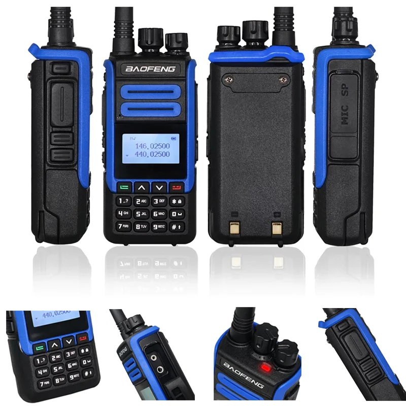2022baofeng bf h7 walkie talkie 10w portable radio station fm remotely transceiver 2200mah dual band two way radio lcd screen free global shipping