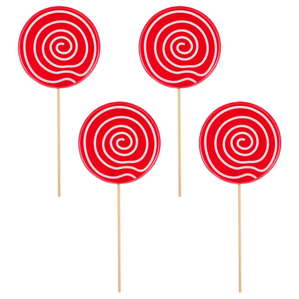 

4Pcs Candy Birthday Lollipops Cake Party Simulation Lollipop Decoration Creative Crafts Photot Props Photography Accessories