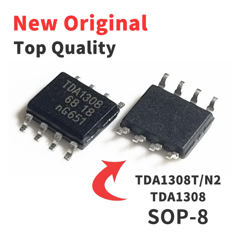 

5 шт., чип усилителя звука TDA1308T/N2 TDA1308 SMD SOP8, новая оригинальная интегральная схема