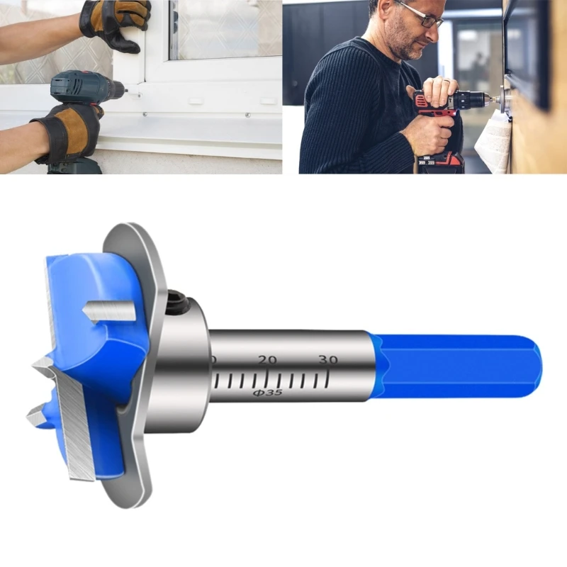 

Adjustable Positioning 35mm Hinge Hole Drilling Bit Woodworking Hole Opener