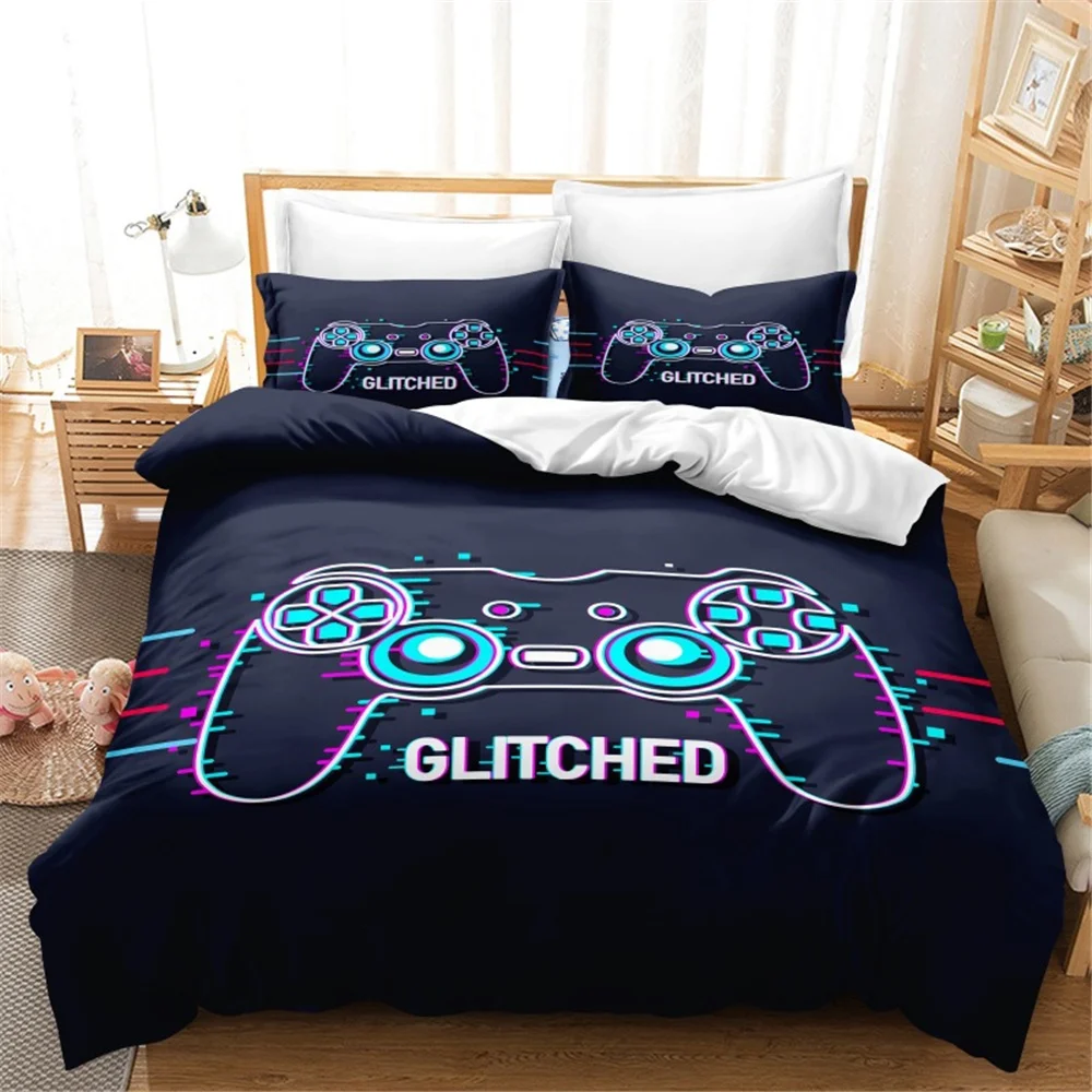 

Game Bedding Set Soft Duvet Cover Set Comfoter Bedding Quilt Cover with Pillowcase Kids Bedding Set Luxury Queen King Size