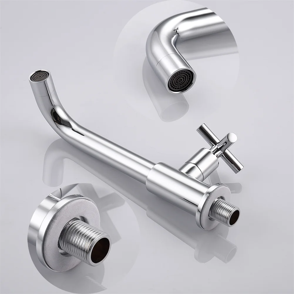 

Magnificent Kitchen Sink Faucet Wall Mounted Ensures Smooth Water Flow Perfect for Outdoor Garden & Mop Pool Tap