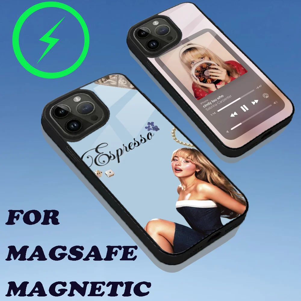 Чехол для телефона Singer Sabrina C-Carpenter iPhone 15 14 13 12 11 Plus Pro Max Mini Magsafe с магнитной