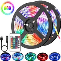 usb 1m led strip light rgb 5v 5050 ir controller 2835 flexible diode suitable for party living room decor luces holiday gift
