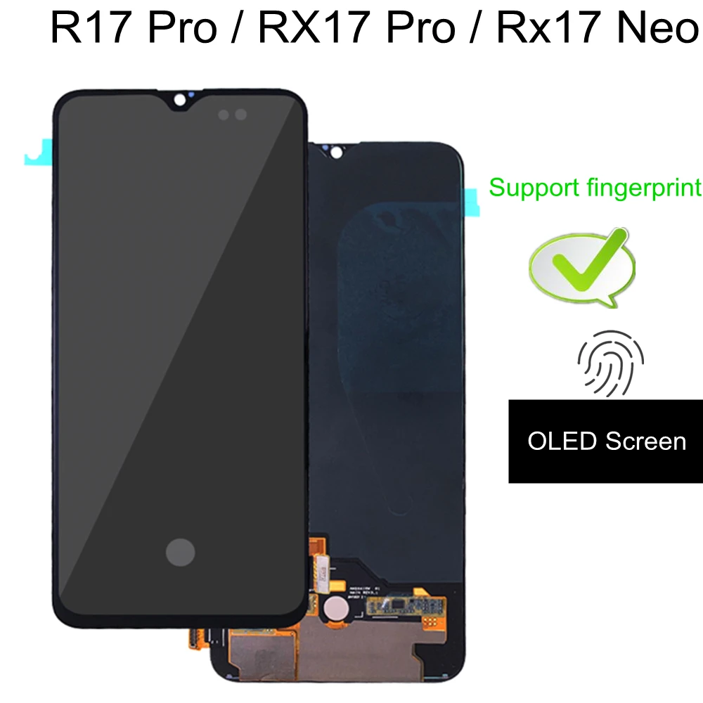 Najtaniej OLED Monitor TFT Dla OPPO R17 RX17 PRO CPH1893 Dotykowy Wyświetlacz LCD Zamiana Digitizera Ekranu Dla OPPO RX17 Neo LCD