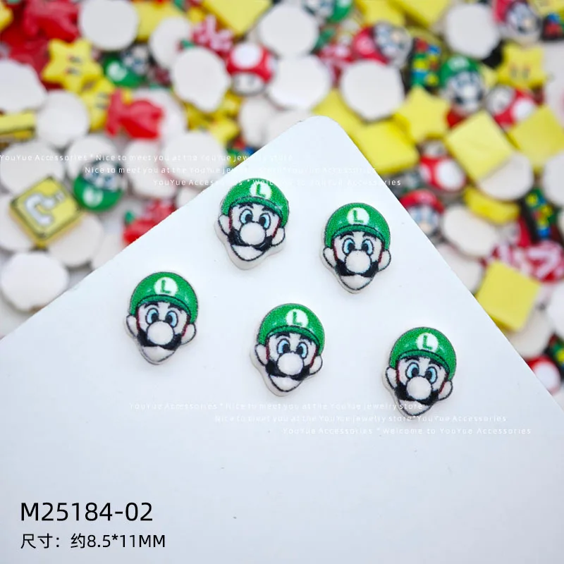 20 шт., акриловый мини-шарм для ногтей Super Mario, аксессуары для дизайна ногтей «сделай сам», аксессуары для маникюра (art.: 3920d47a6ffeb) - 3920d47a6ffeb