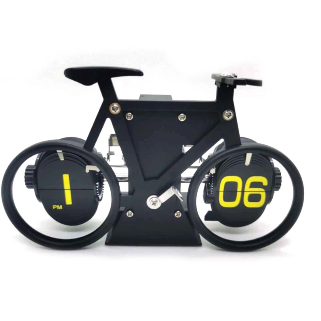 

European Bicycle Style Page Turning Clock Home Simple Desktop Pendulum Clock Fashion Ornaments Decorative Clock C