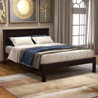 Platform Bed Frame with Headboard , Wood Slat Support , No Box Spring Needed ,Twin,Espresso
