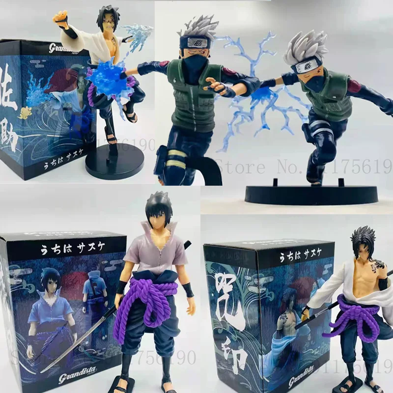 

Naruto Shippuuden Hokage Kakashi Sasuke Action Figure Uchiha Sasuke Anime Puppets Figurine PVC Model Toys Desk Decorations Gifts