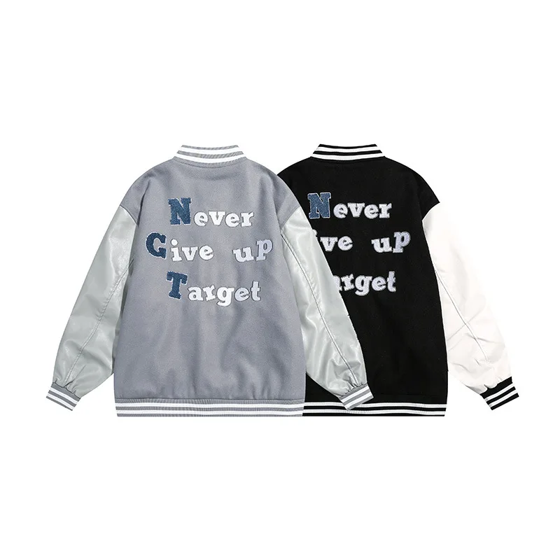 

Весна-Осень 2022, бейсбольная куртка Letterman для школьной команды, мужская спортивная одежда, американская куртка из искусственной кожи
