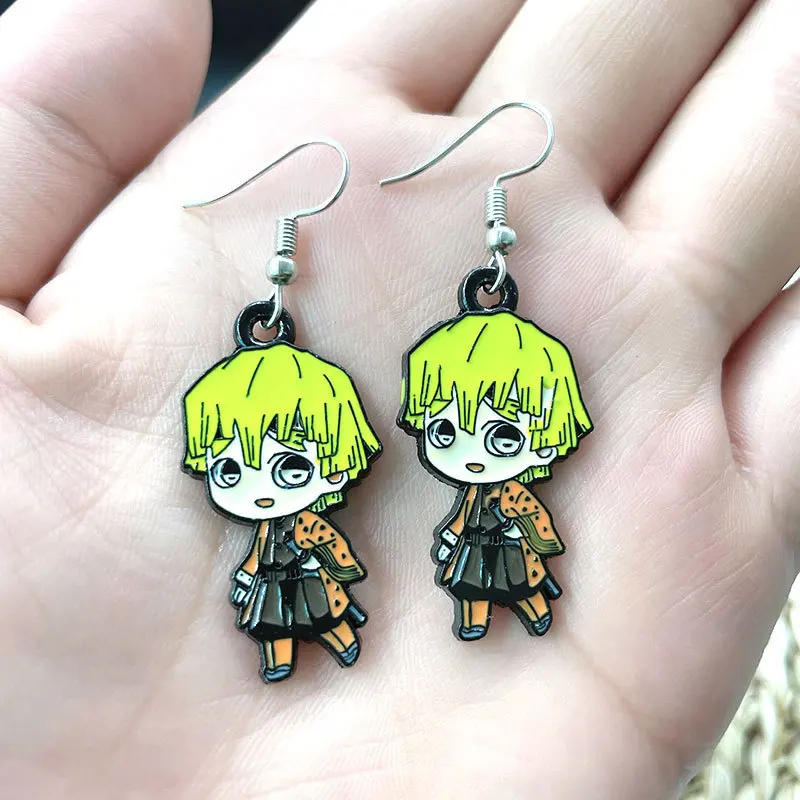Серьги-подвески Kimetsu No Yaiba для девушек Висячие ювелирные изделия из акрила и