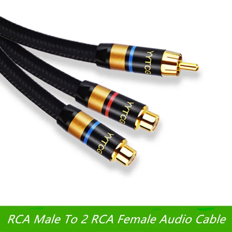Hi-Fi RCA Y-Сплиттер аудиокабель для CD DVD декодера микшер усилитель сабвуфер