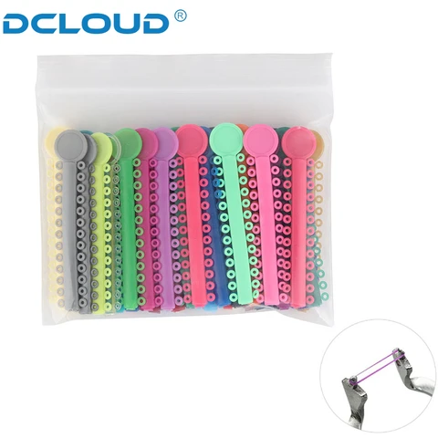 DCLOUD Лигатурные резинки для брекетов 1040 шт.