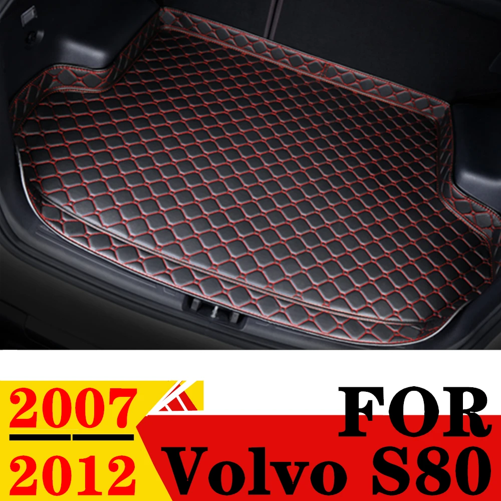 

Коврик для багажника автомобиля для Volvo S80 2007 2008 09-2012, высокобоковой водонепроницаемый задний коврик для груза, коврик, автомобильные аксессуары, подкладка для багажника