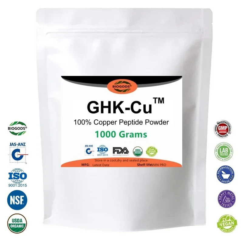 Косметика Необработанная 100% порошок пептидов GHK-Cu медный пептид CAS 49557-75-7 Домашнее
